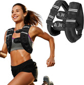 Zikopomi Weighted Vest Woman Man, 6lb/8lb/12lb/16lb/20lb/25lb/30lb Weight Vest with Reflective Stripes for Workout, Strength Training, Running, Fitness, Muscle Building, Weight Loss, Rucking Vest