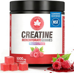 Creatine Gummies, (160 Count) NSFCertified, 5g Creatine Monohydrate per Serving withTaurine & B12, Raspberry Flavor, for Men & Women